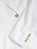 Μακρύ σακάκι με μονή σειρά κουμπιών και υψηλή περιεκτικότητα σε λινό