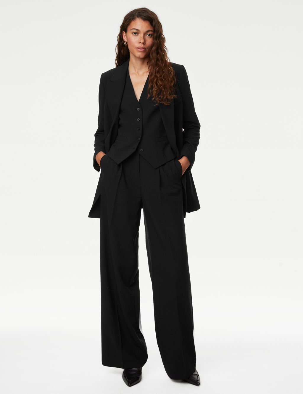 Pleat Front Relaxed Wide Leg Trousers image 6