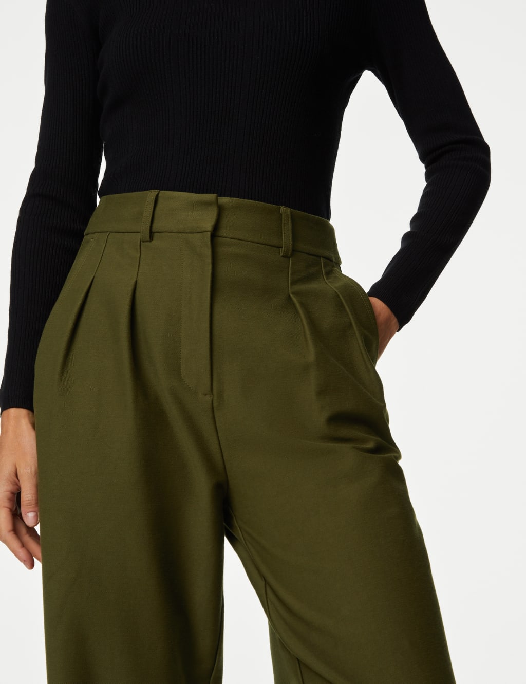 Jersey Tapered Ankle Grazer Trousers image 3