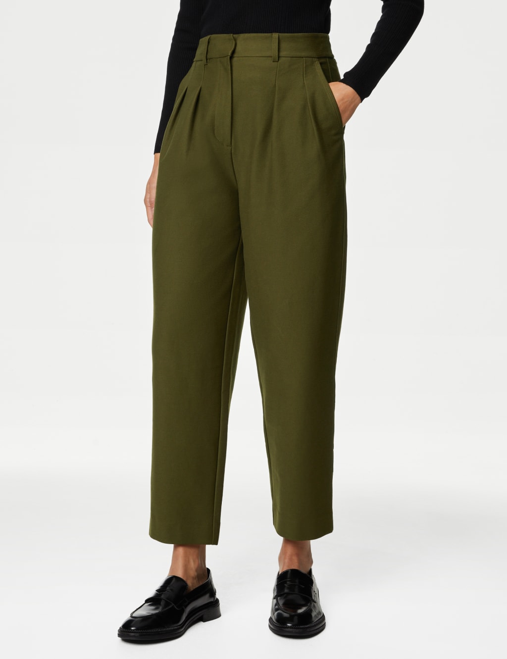 Jersey Tapered Ankle Grazer Trousers image 4