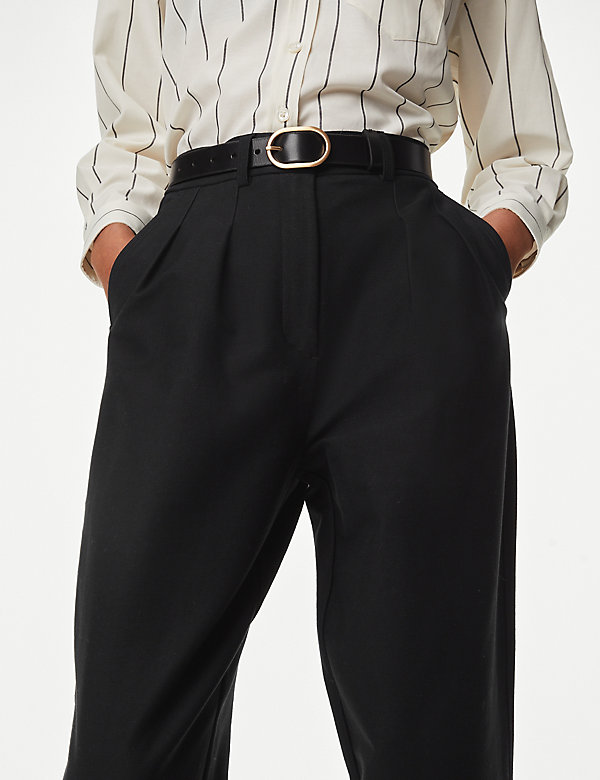 Jersey Tapered Ankle Grazer Trousers - DK