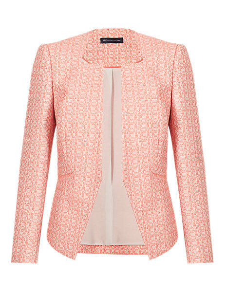 Petite Tweed Geometric Jacket | M&S Collection | M&S