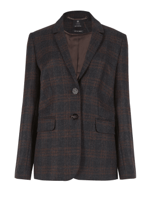 Pure New Wool Checked Blazer | Best of British for M&S Collection | M&S