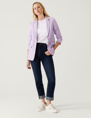 

Womens M&S Collection Relaxed Single Breasted Blazer - Lilac, Lilac