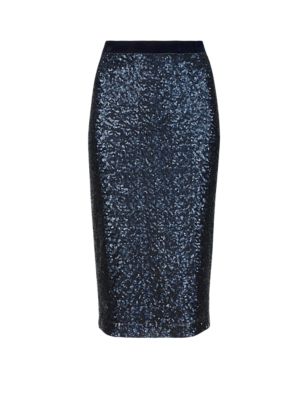 Sequin Embellished Pencil Skirt | Limited Edition | M&S