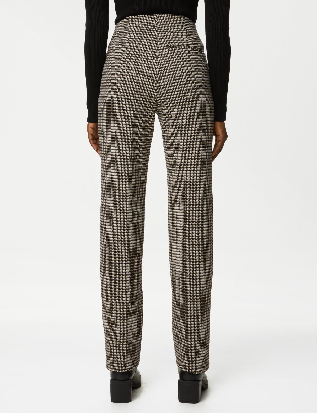 Twill Jersey Houndstooth Pintuck Trousers image 5