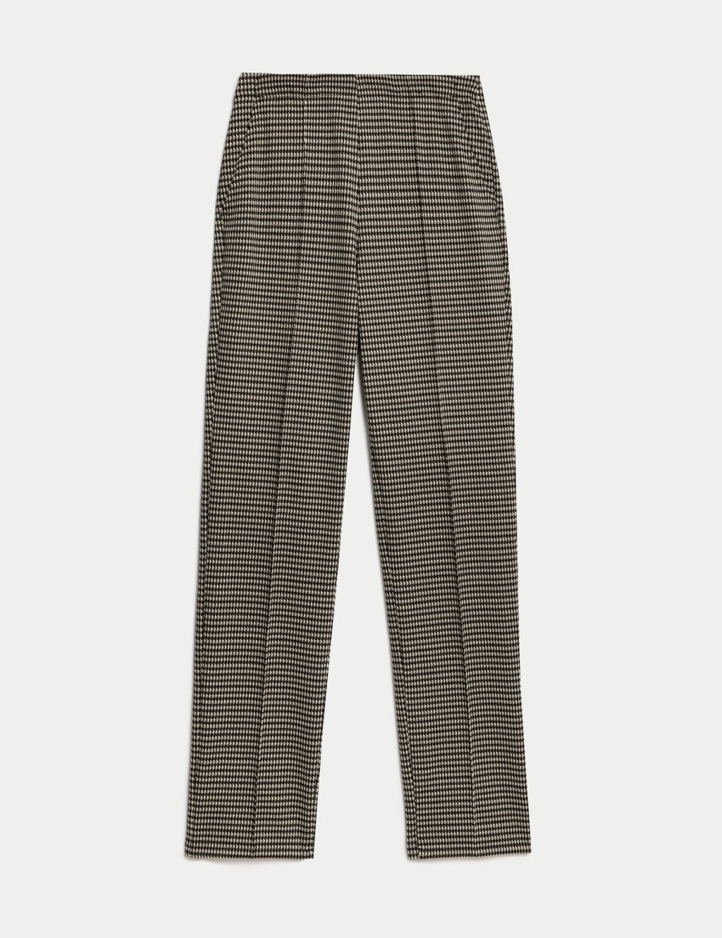 Twill Jersey Houndstooth Pintuck Trousers image 2