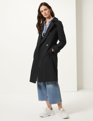 marks and spencer hooded trench coat