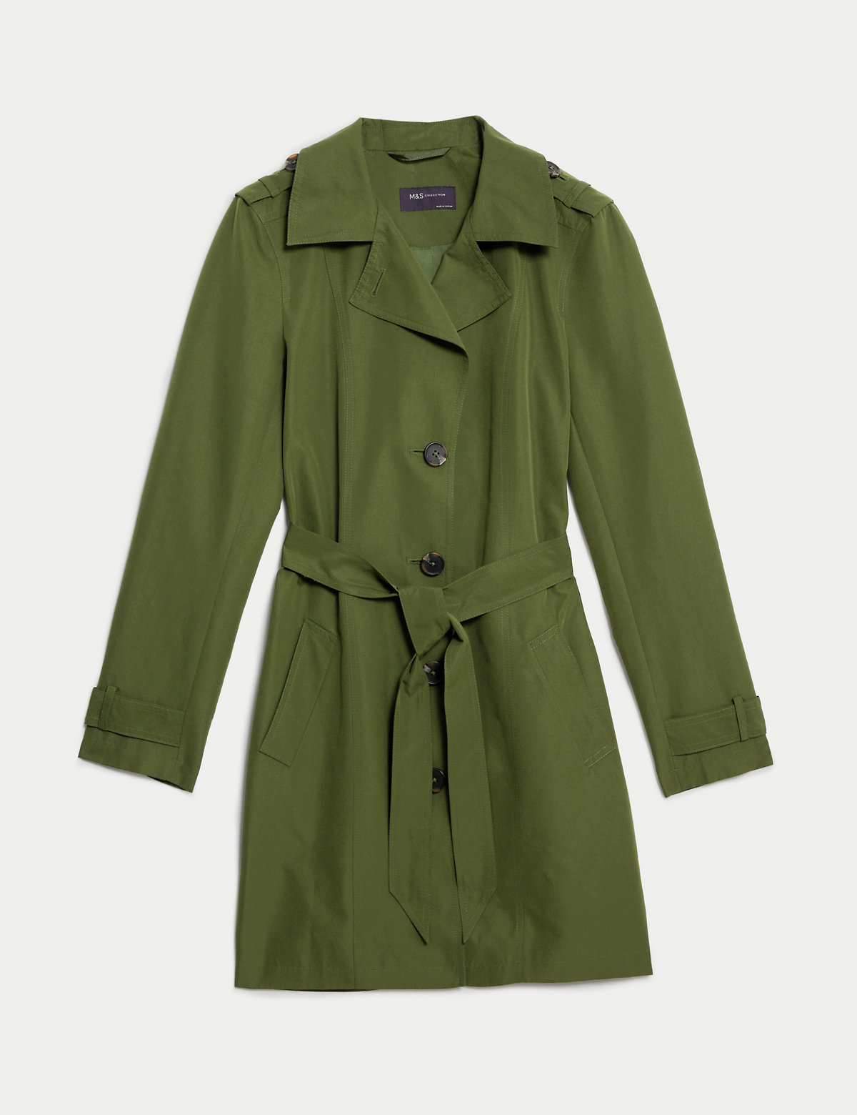 Belted Single Breasted Trench Coat