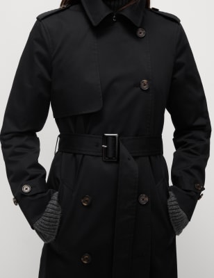 Cotton Rich Belted Longline Trench Coat - CA