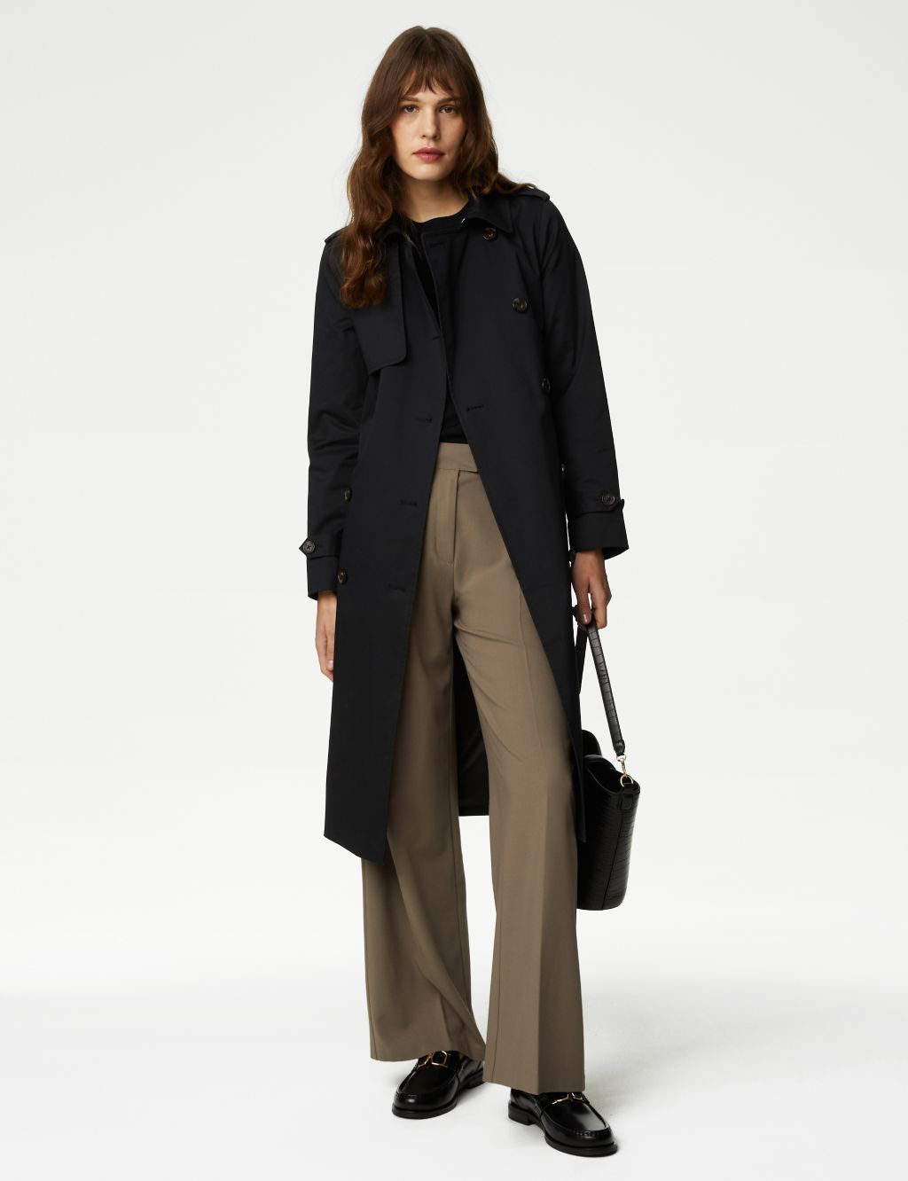 Cotton Rich Belted Longline Trench Coat image 3