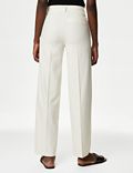 Pinstripe Tailored Wide Leg Trousers