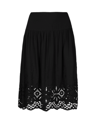 long embroidered skirt