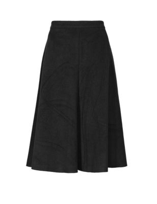 Half Circle Midi Skirt with New Wool | M&S Collection | M&S