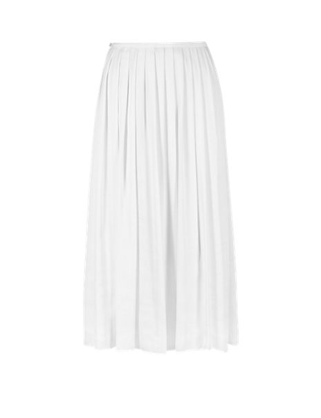 Satin Pleated A-Line Skirt | M&S Collection | M&S