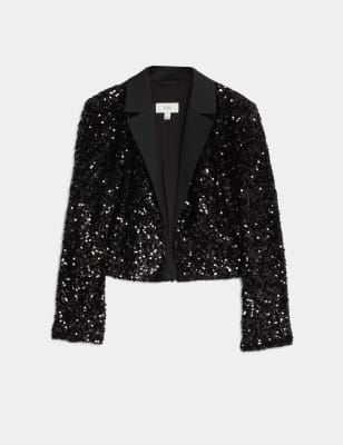 Sequin Cropped Blazer 1 of 6