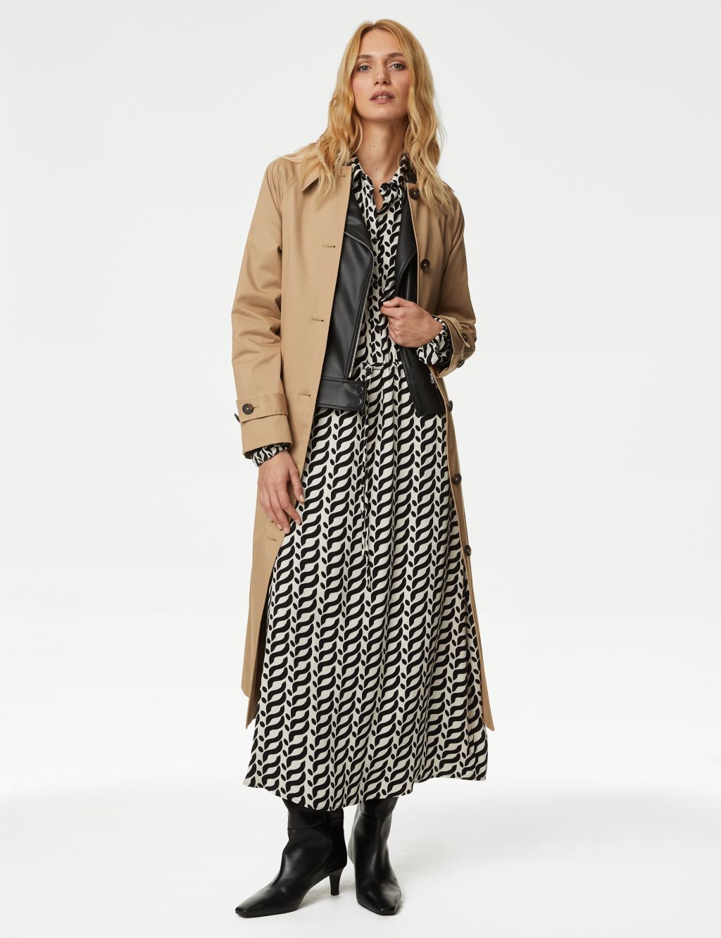 Cotton Rich Belted Longline Trench Coat image 4
