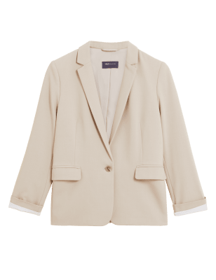 

Womens M&S Collection Slim Single Breasted Blazer - Sand, Sand