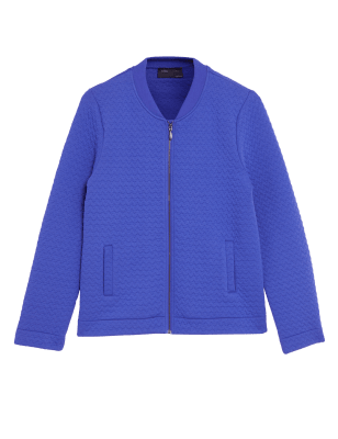 

Womens M&S Collection Jersey Quilted Bomber Jacket - Ultraviolet, Ultraviolet