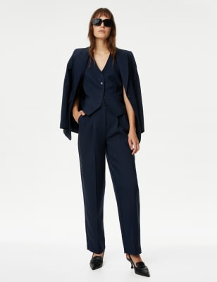 

M&S Collection Pantalón informal y con pinzasWomens - Dark Navy, Dark Navy