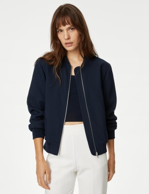 

Womens M&S Collection Relaxed Bomber Jacket - Dark Navy, Dark Navy