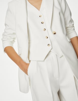 

Womens M&S Collection Tailored Blazer - Ivory, Ivory