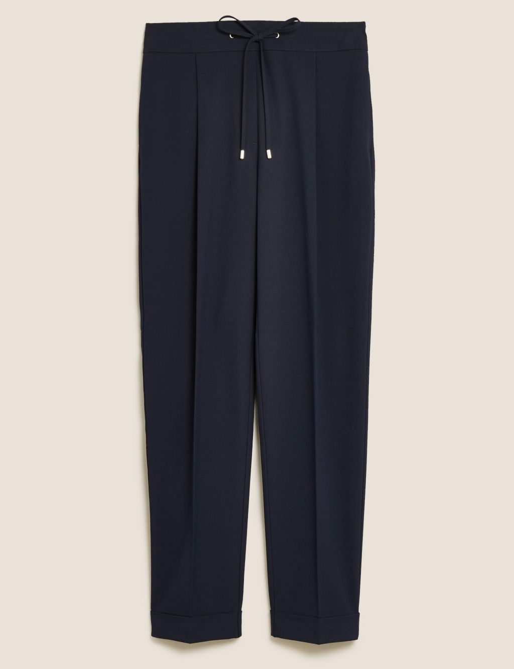Drawstring Tapered Ankle Grazer Trousers image 2