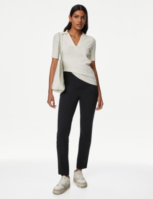 Jersey Slim Fit Ankle Grazer Trousers