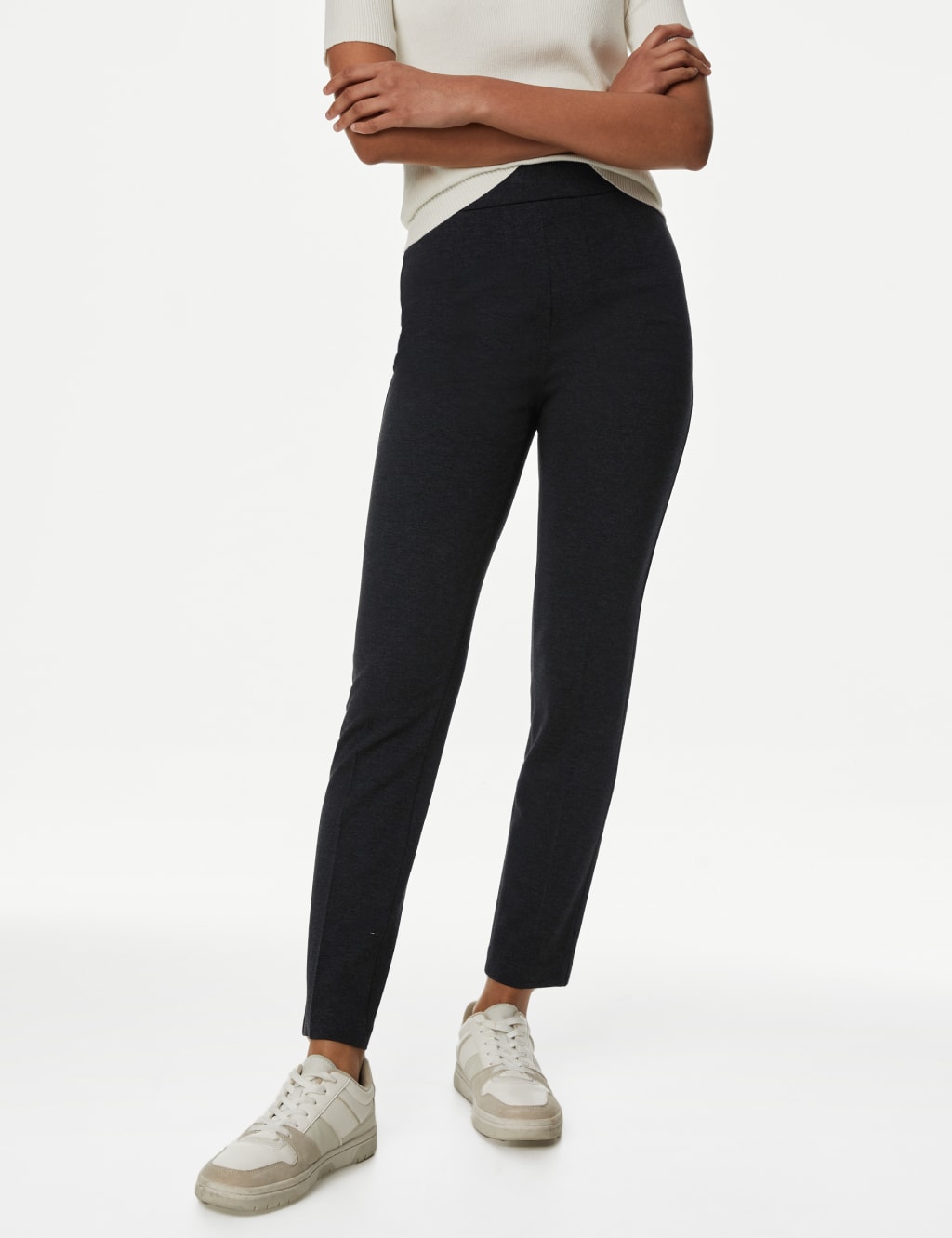 Jersey Slim Fit Ankle Grazer Trousers  image 3