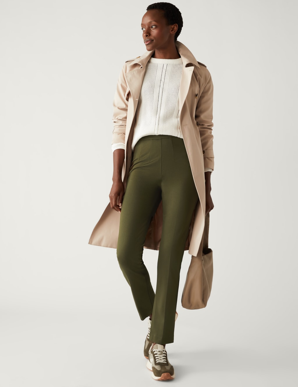 Jersey Slim Fit Ankle Grazer Trousers  image 1