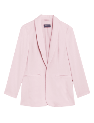 

M&S Collection Blazer informal de saténWomens - Pink Shell, Pink Shell