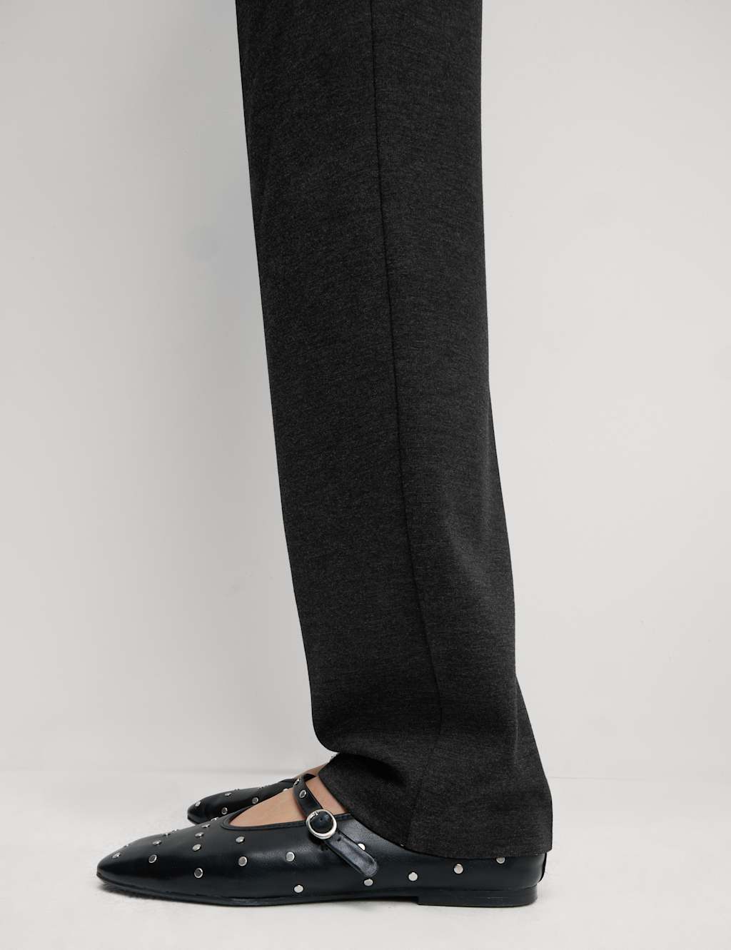 Jersey Straight Leg Trousers with Stretch image 2