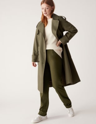 

M&S Collection Pantalón straight de punto elásticoWomens - Dark Khaki, Dark Khaki