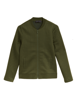 

M&S Collection Cazadora bomber acolchada de puntoWomens - Dark Khaki, Dark Khaki