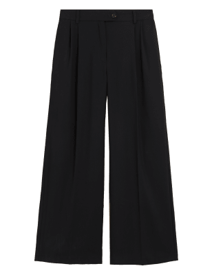 

Womens M&S Collection Hose mit Bundfalte vorne und weitem Bein - Black, Black