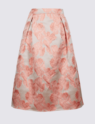 Jacquard A-Line Midi Skirt | M&S Collection | M&S