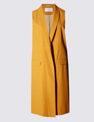 Sleeveless Longline Jacket, M&S Collection