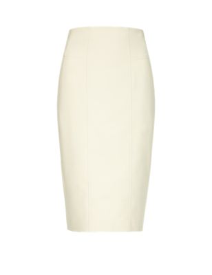 Panelled Knee Length Pencil Skirt | M&S Collection | M&S