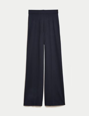 Jersey Wide Leg Trousers with Stretch | M&S Collection | M&S