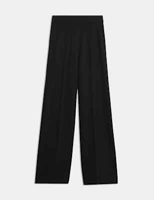 LADIES M&S PER UNA SIZE 12 OR 20 BLACK WIDE LEG STRETCH TROUSERS FREE POST LADIES M&S PER UNA SIZE 12 OR 20 BLACK WIDE LEG STRETCH TROUSERS FREE POST