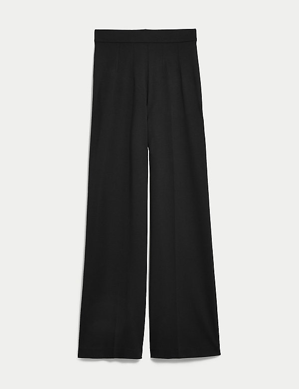 Jersey Wide Leg Trousers with Stretch - CY