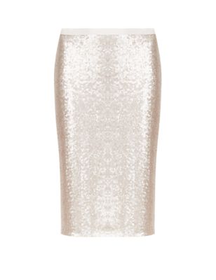 Sequin Embellished Pencil Skirt | M&S Collection | M&S