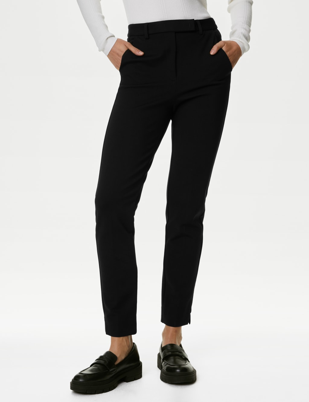 Jersey Slim Fit Ankle Grazer Trousers image 4