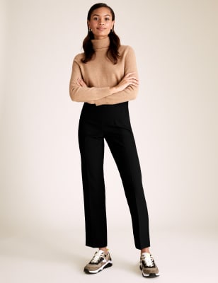 Zip Detail Slim Fit Ankle Grazer Trousers