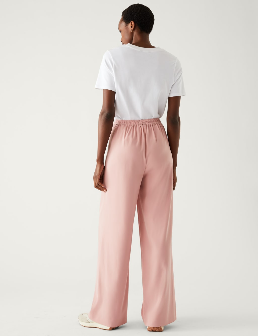 Satin Pleat Front Wide Leg Trousers image 4