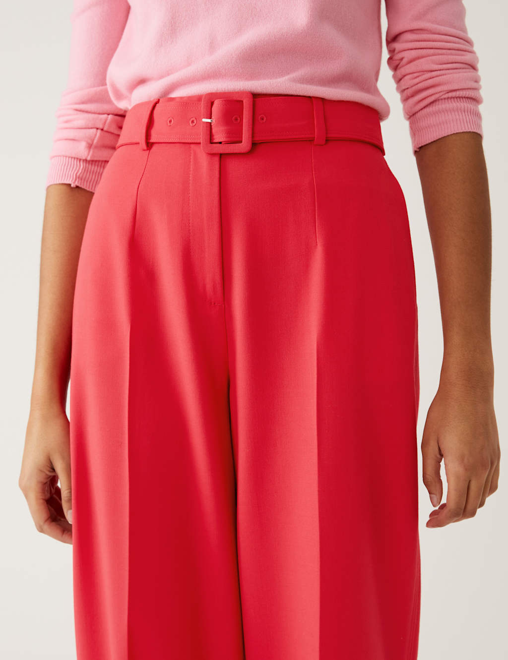 Belted Wide Leg Trousers image 3