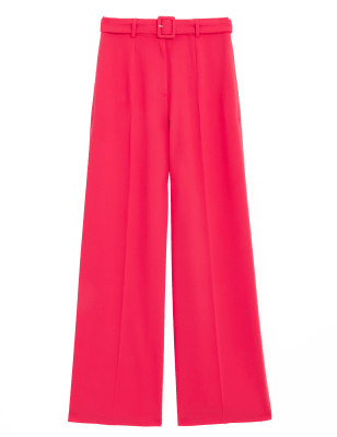 

M&S Collection Pantalón de pata ancha con cinturónWomens - Bright Red, Bright Red