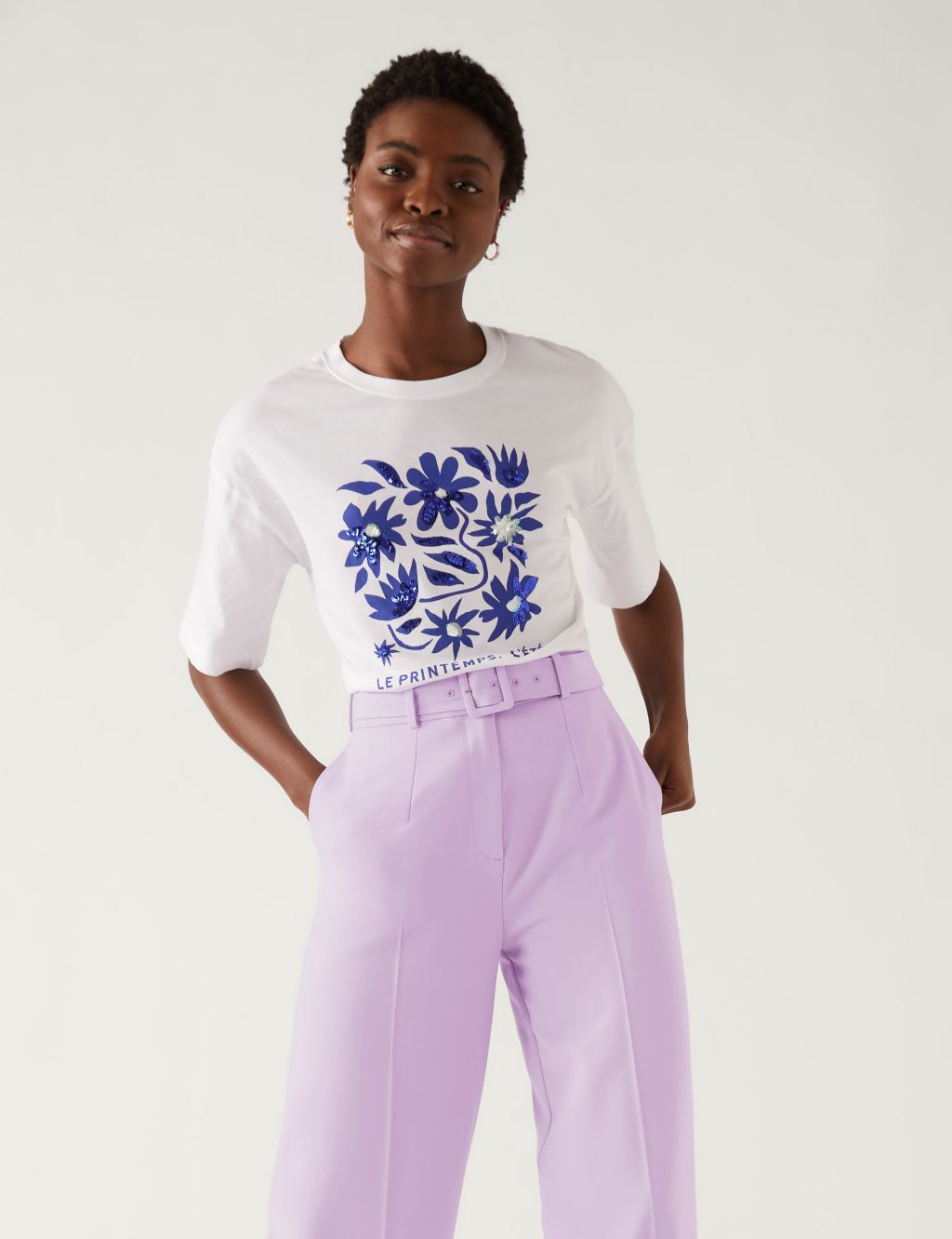 Belted Wide Leg Trousers image 2