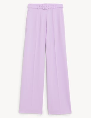 Belted Wide Leg Trousers