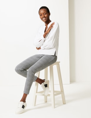 Treggings longueur cheville &agrave; carreaux